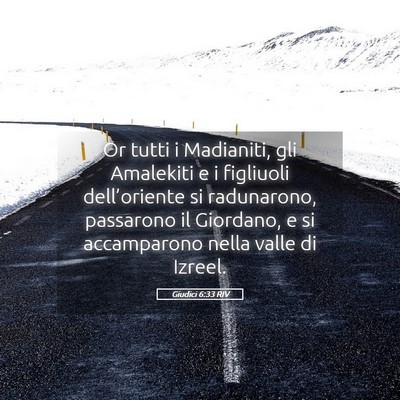 Picture 05 - Giudici 6:33 RIV - Or tutti i Madianiti, gli Amalekiti e i figliuoli - Bible Verse Picture