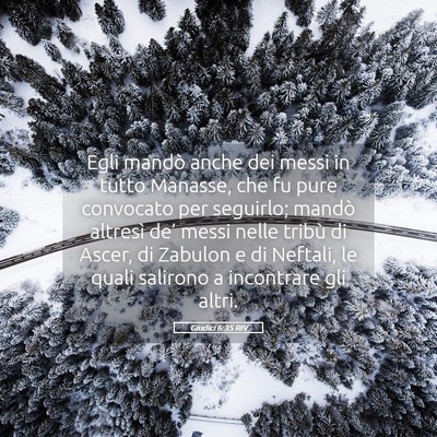 Picture 05 - Giudici 6:35 RIV - Egli mandò anche dei messi in tutto Manasse, che - Bible Verse Picture