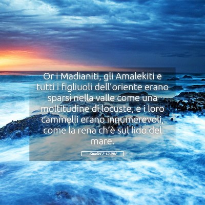 Picture 05 - Giudici 7:12 RIV - Or i Madianiti, gli Amalekiti e tutti i figliuoli - Bible Verse Picture