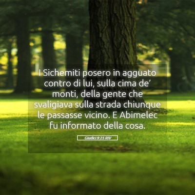 Picture 05 - Giudici 9:25 RIV - I Sichemiti posero in agguato contro di lui, - Bible Verse Picture