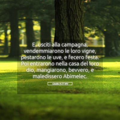 Picture 05 - Giudici 9:27 RIV - E, usciti alla campagna, vendemmiarono le loro - Bible Verse Picture