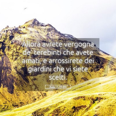 Picture 05 - Isaia 1:29 RIV - Allora avrete vergogna de’ terebinti che avete - Bible Verse Picture