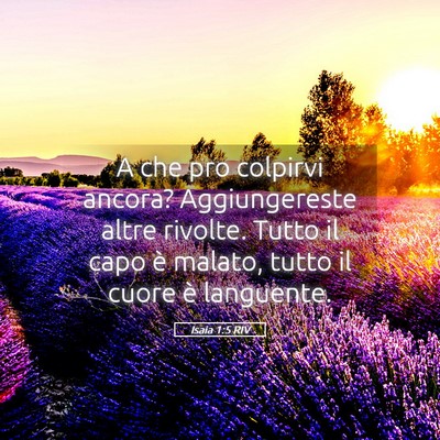 Picture 05 - Isaia 1:5 RIV - A che pro colpirvi ancora? Aggiungereste altre - Bible Verse Picture