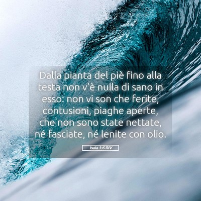 Picture 05 - Isaia 1:6 RIV - Dalla pianta del piè fino alla testa non v’è - Bible Verse Picture
