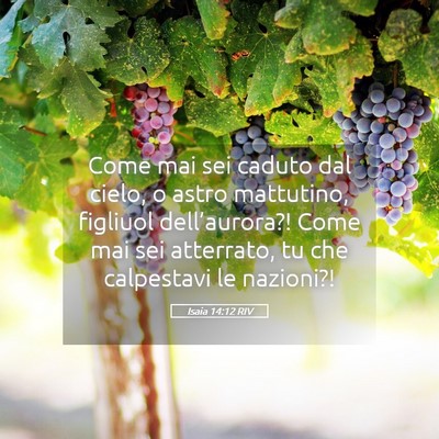 Picture 05 - Isaia 14:12 RIV - Come mai sei caduto dal cielo, o astro mattutino, - Bible Verse Picture