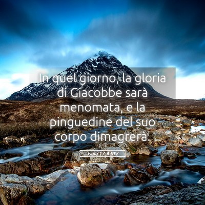 Picture 05 - Isaia 17:4 RIV - In quel giorno, la gloria di Giacobbe sarà - Bible Verse Picture
