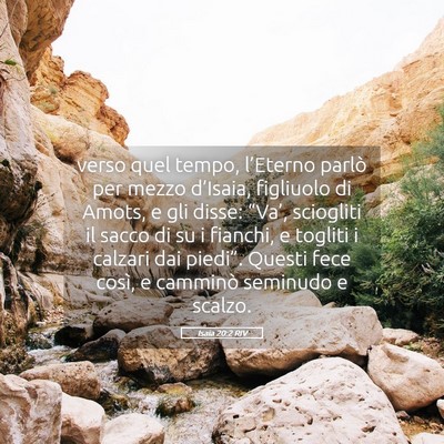 Picture 05 - Isaia 20:2 RIV - verso quel tempo, l’Eterno parlò per mezzo - Bible Verse Picture