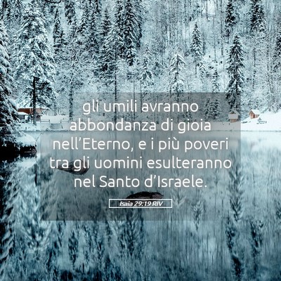 Picture 05 - Isaia 29:19 RIV - gli umili avranno abbondanza di gioia - Bible Verse Picture
