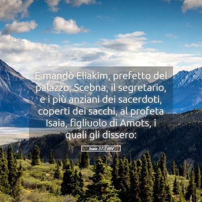 Picture 05 - Isaia 37:2 RIV - E mandò Eliakim, prefetto del palazzo, Scebna, - Bible Verse Picture