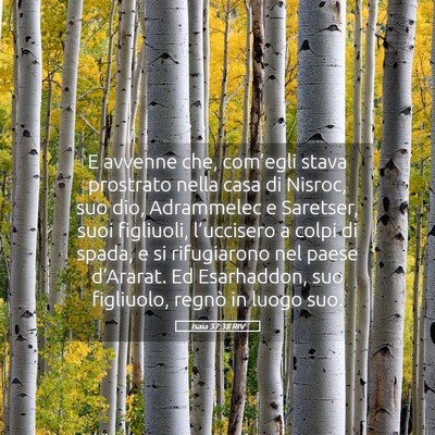 Picture 05 - Isaia 37:38 RIV - E avvenne che, com’egli stava prostrato nella - Bible Verse Picture