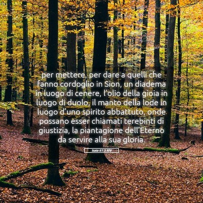 Picture 05 - Isaia 61:3 RIV - per mettere, per dare a quelli che fanno - Bible Verse Picture