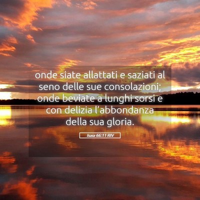 Picture 05 - Isaia 66:11 RIV - onde siate allattati e saziati al seno delle sue - Bible Verse Picture