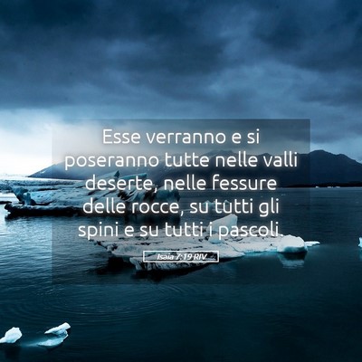 Picture 05 - Isaia 7:19 RIV - Esse verranno e si poseranno tutte nelle valli - Bible Verse Picture