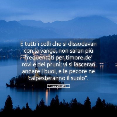 Picture 05 - Isaia 7:25 RIV - E tutti i colli che si dissodavan con la vanga, - Bible Verse Picture