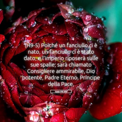 Picture 05 - Isaia 9:6 RIV - (H9-5) Poiché un fanciullo ci è nato, un - Bible Verse Picture