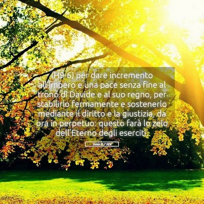 Picture 05 - Isaia 9:7 RIV - (H9-6) per dare incremento all’impero e una - Bible Verse Picture