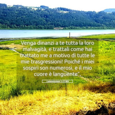Picture 05 - Lamentazioni 1:22 RIV - Venga dinanzi a te tutta la loro malvagità, e - Bible Verse Picture