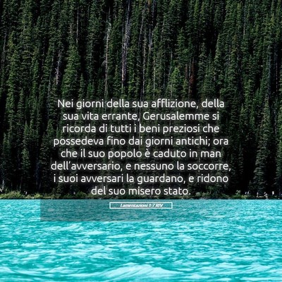 Picture 05 - Lamentazioni 1:7 RIV - Nei giorni della sua afflizione, della sua vita - Bible Verse Picture