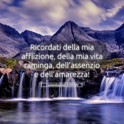 Picture 05 - Lamentazioni 3:19 RIV - Ricordati della mia afflizione, della mia vita - Bible Verse Picture