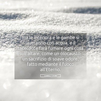 Picture 05 - Levitico 1:9 RIV - ma le interiora e le gambe si laveranno con - Bible Verse Picture