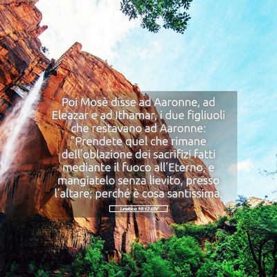 Picture 05 - Levitico 10:12 RIV - Poi Mosè disse ad Aaronne, ad Eleazar e ad - Bible Verse Picture