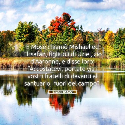 Picture 05 - Levitico 10:4 RIV - E Mosè chiamò Mishael ed Eltsafan, figliuoli di - Bible Verse Picture