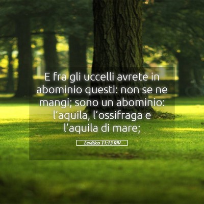 Picture 05 - Levitico 11:13 RIV - E fra gli uccelli avrete in abominio questi: non - Bible Verse Picture