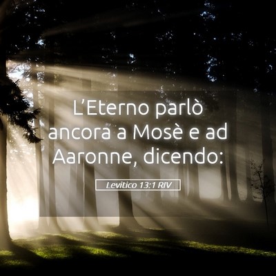 Picture 05 - Levitico 13:1 RIV - L’Eterno parlò ancora a Mosè e ad Aaronne, - Bible Verse Picture