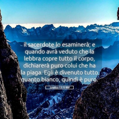 Picture 05 - Levitico 13:13 RIV - il sacerdote lo esaminerà; e quando avrà veduto - Bible Verse Picture
