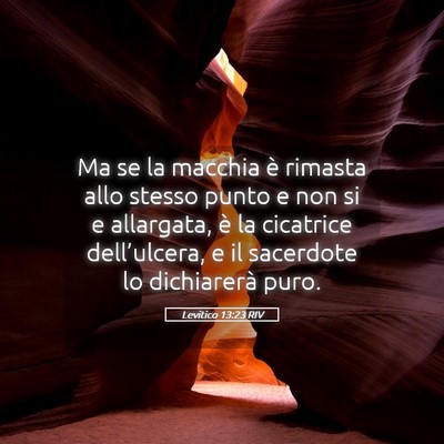 Picture 05 - Levitico 13:23 RIV - Ma se la macchia è rimasta allo stesso punto e - Bible Verse Picture