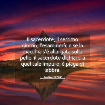 Picture 05 - Levitico 13:27 RIV - Il sacerdote, il settimo giorno, l’esaminerà; - Bible Verse Picture