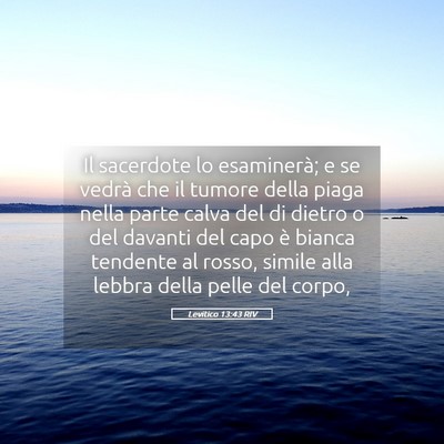 Picture 05 - Levitico 13:43 RIV - Il sacerdote lo esaminerà; e se vedrà che il - Bible Verse Picture