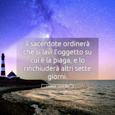 Picture 05 - Levitico 13:54 RIV - il sacerdote ordinerà che si lavi l’oggetto su - Bible Verse Picture