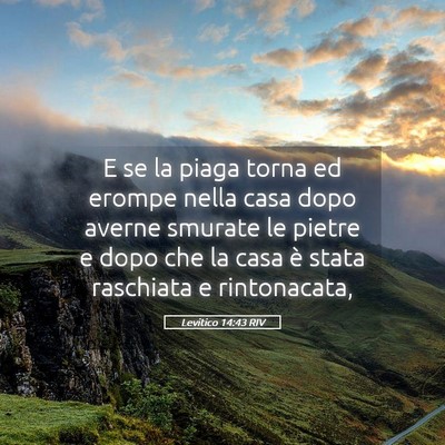 Picture 05 - Levitico 14:43 RIV - E se la piaga torna ed erompe nella casa dopo - Bible Verse Picture