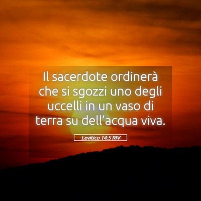 Picture 05 - Levitico 14:5 RIV - Il sacerdote ordinerà che si sgozzi uno degli - Bible Verse Picture