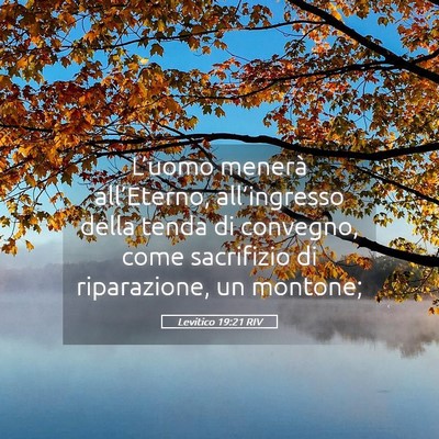 Picture 05 - Levitico 19:21 RIV - L’uomo menerà all’Eterno, all’ingresso - Bible Verse Picture