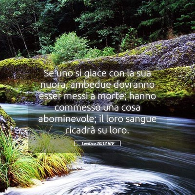 Picture 05 - Levitico 20:12 RIV - Se uno si giace con la sua nuora, ambedue - Bible Verse Picture