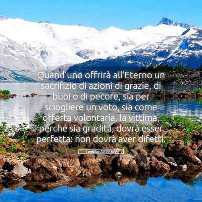Picture 05 - Levitico 22:21 RIV - Quand’uno offrirà all’Eterno un sacrifizio - Bible Verse Picture