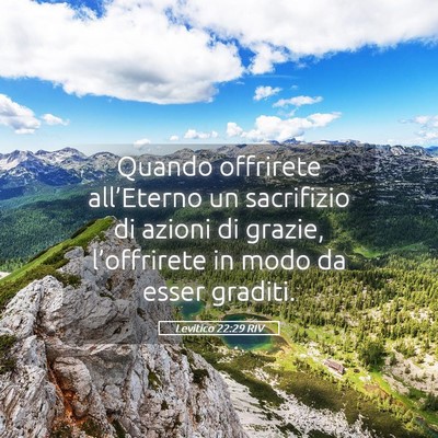 Picture 05 - Levitico 22:29 RIV - Quando offrirete all’Eterno un sacrifizio di - Bible Verse Picture
