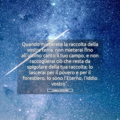Picture 05 - Levitico 23:22 RIV - Quando mieterete la raccolta della vostra terra, - Bible Verse Picture