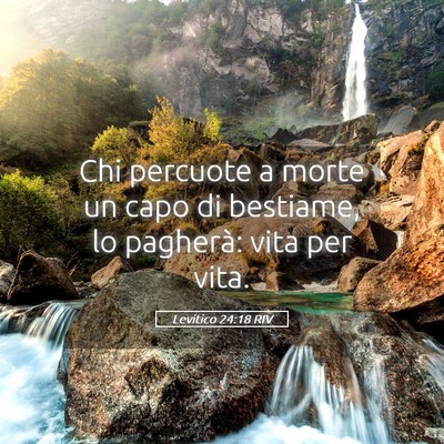 Picture 05 - Levitico 24:18 RIV - Chi percuote a morte un capo di bestiame, lo - Bible Verse Picture