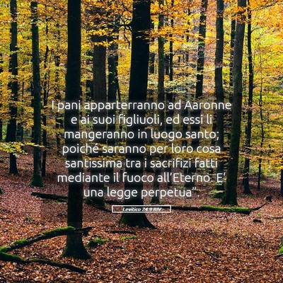Picture 05 - Levitico 24:9 RIV - I pani apparterranno ad Aaronne e ai suoi - Bible Verse Picture