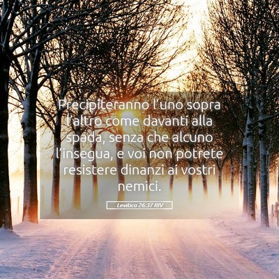 Picture 05 - Levitico 26:37 RIV - Precipiteranno l’uno sopra l’altro come - Bible Verse Picture