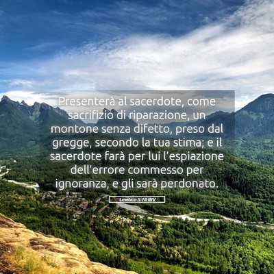 Picture 05 - Levitico 5:18 RIV - Presenterà al sacerdote, come sacrifizio di - Bible Verse Picture