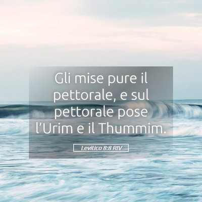 Picture 05 - Levitico 8:8 RIV - Gli mise pure il pettorale, e sul pettorale pose - Bible Verse Picture