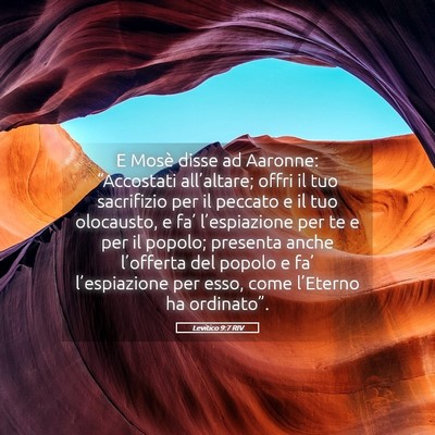 Picture 05 - Levitico 9:7 RIV - E Mosè disse ad Aaronne: “Accostati - Bible Verse Picture