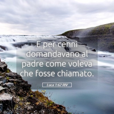 Picture 05 - Luca 1:62 RIV - E per cenni domandavano al padre come voleva che - Bible Verse Picture