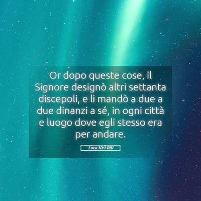 Picture 05 - Luca 10:1 RIV - Or dopo queste cose, il Signore designò altri - Bible Verse Picture