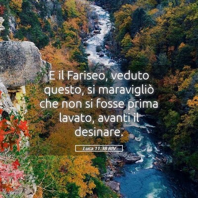 Picture 05 - Luca 11:38 RIV - E il Fariseo, veduto questo, si maravigliò che - Bible Verse Picture