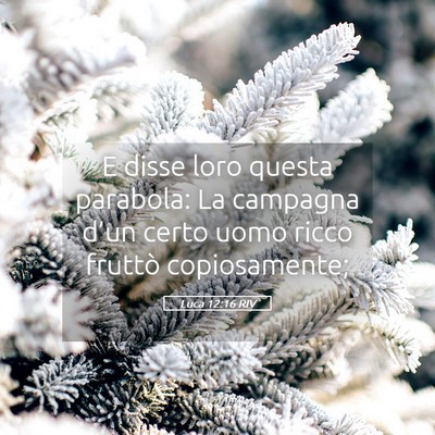 Picture 05 - Luca 12:16 RIV - E disse loro questa parabola: La campagna d’un - Bible Verse Picture